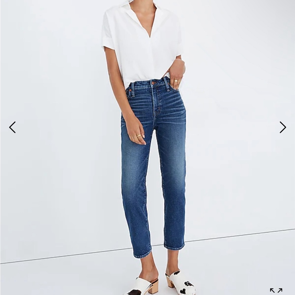 Madewell Mid-Rise Classic Straight Jean Size 27 Carsondale Wash Blue Womens